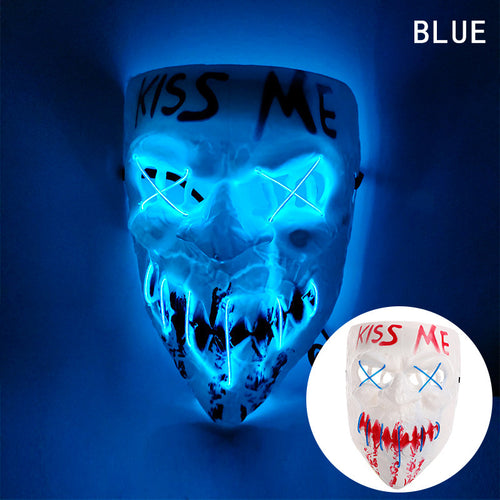 The Purge 3 Kiss Me Election Year Resin Cosplay Mask Light-up Mask