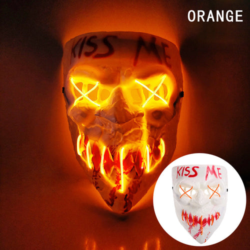 The Purge 3 Kiss Me Election Year Resin Cosplay Mask Light-up Mask