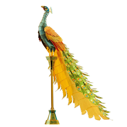 3D Metal Puzzle Colorful Peacock Model Building Kits DIY Toy