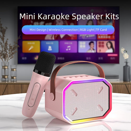 Karaoke Machine Portable Bluetooth Karaoke Speaker with 2 Wilreless Microphones