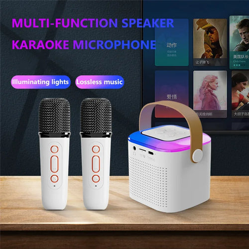 Microphone Karaoke Machine Portable Bluetooth 5.3 PA Speaker System Family Singing Machine