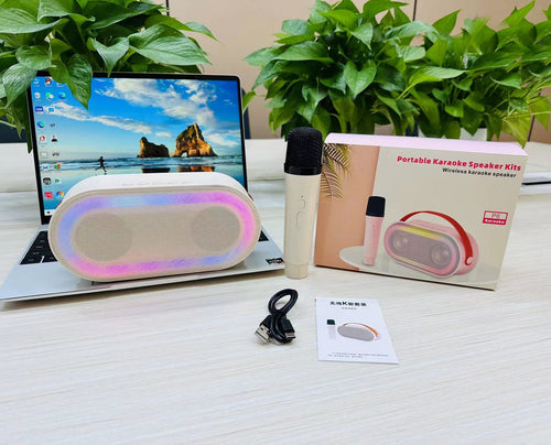 Portable Mini Karaoke Machine Bluetooth Karaoke Speaker with Lights