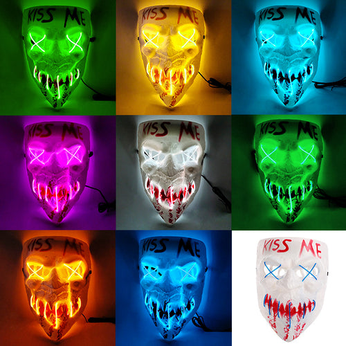 The Purge 3 Kiss Me Election Year Resin Cosplay Mask Light-up Mask