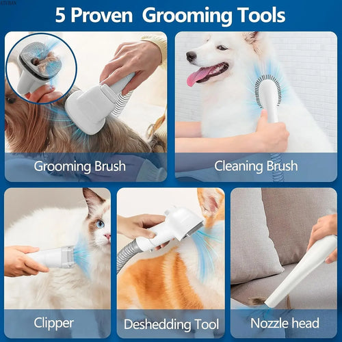 Pet Grooming Vacuum Kit 2.3L Capacity