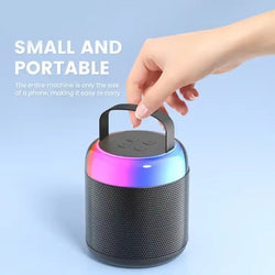 RGB Light Wireless Microphone Mini Speaker Karaoke Singing Machine