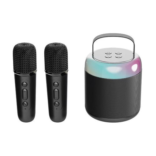 RGB Light Wireless Microphone Mini Speaker Karaoke Singing Machine