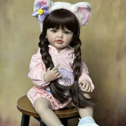 55 Cm Body Glue Washable Simulation Reborn Doll