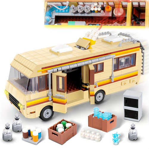 Bus Building Set Toy Educational DIY RV Toy 986pcs