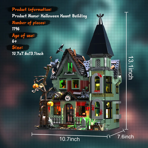 Halloween Nightmare House Model Pumpkin Ghost Building Blocks