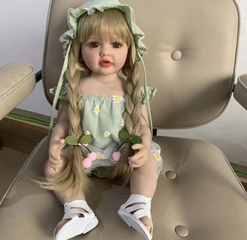 55 Cm Body Glue Washable Simulation Reborn Doll