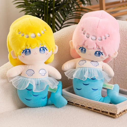 50cm Kawaii Cartoon Princess Style Mermaid Plush Toy Quality Stuffed Doll