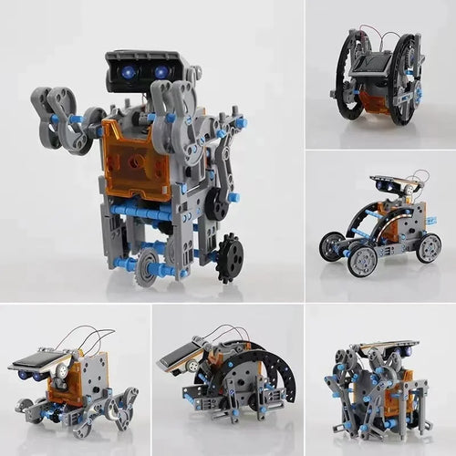 12 in 1 DIY Solar Robot Kit Building Blocks High-Tech Assemble Bricks