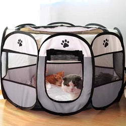 Foldable Pet Tent Octagonal Fence Puppy Shelter