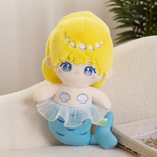 50cm Kawaii Cartoon Princess Style Mermaid Plush Toy Quality Stuffed Doll