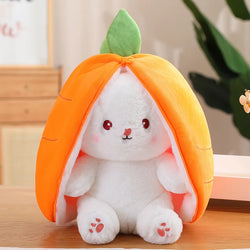 Pink Rabbit with Carrot Strawberry Bunny Plush Toy