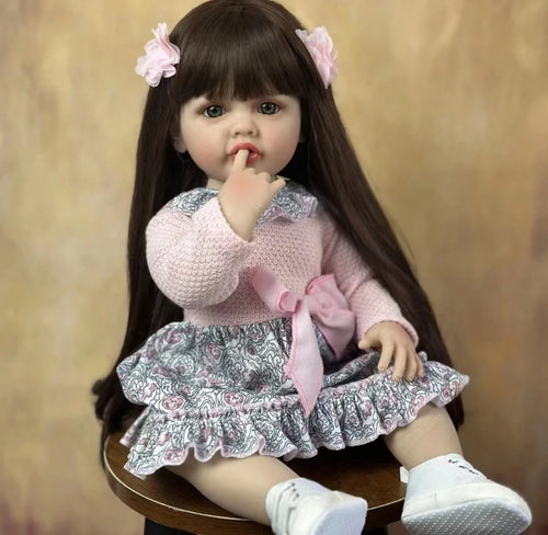 55 Cm Body Glue Washable Simulation Reborn Doll